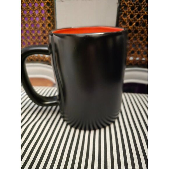 NWT Rae Dunn Drink Up Witches Halloween Coffee Mug Black Orange Interior - Picture 4 of 9